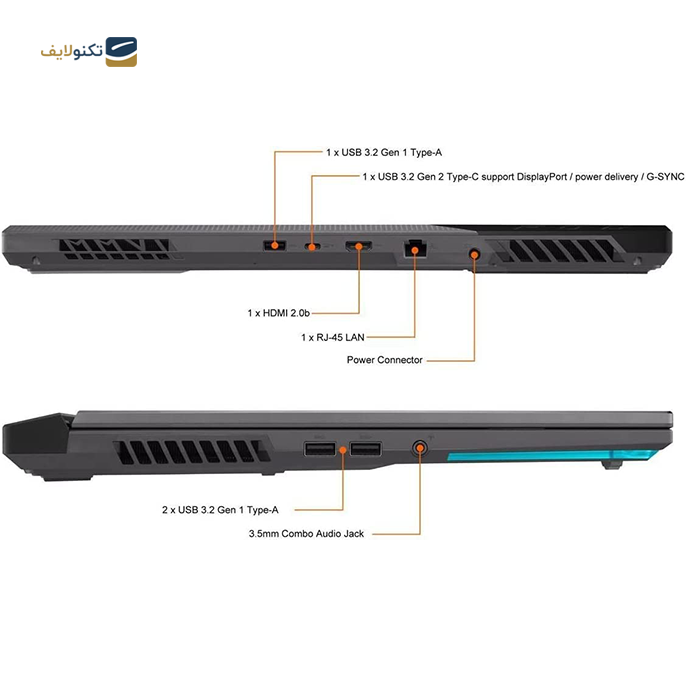 قیمت لپ تاپ 17.3 اینچی ایسوس مدل ROG Strix G17 (2022) G713 مشخصات