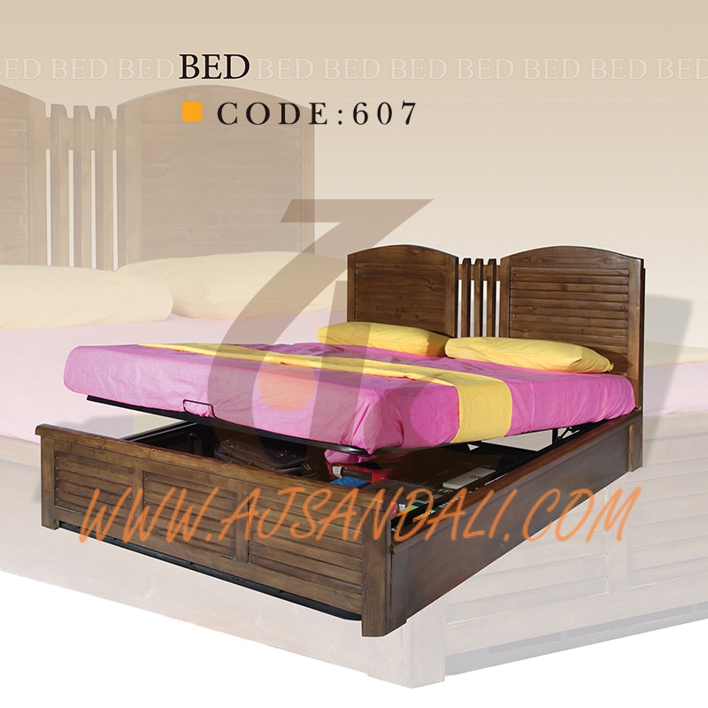 خرید تخت خواب چوبی دو نفره عاج کد 607 | عاج | میز و صندلی چوبی