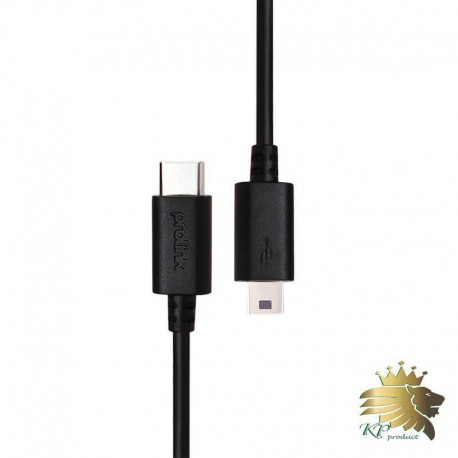 کابل تبديل USB-C به miniUSB پرولينک مدل PB481-0100 طول 1متر Prolink
