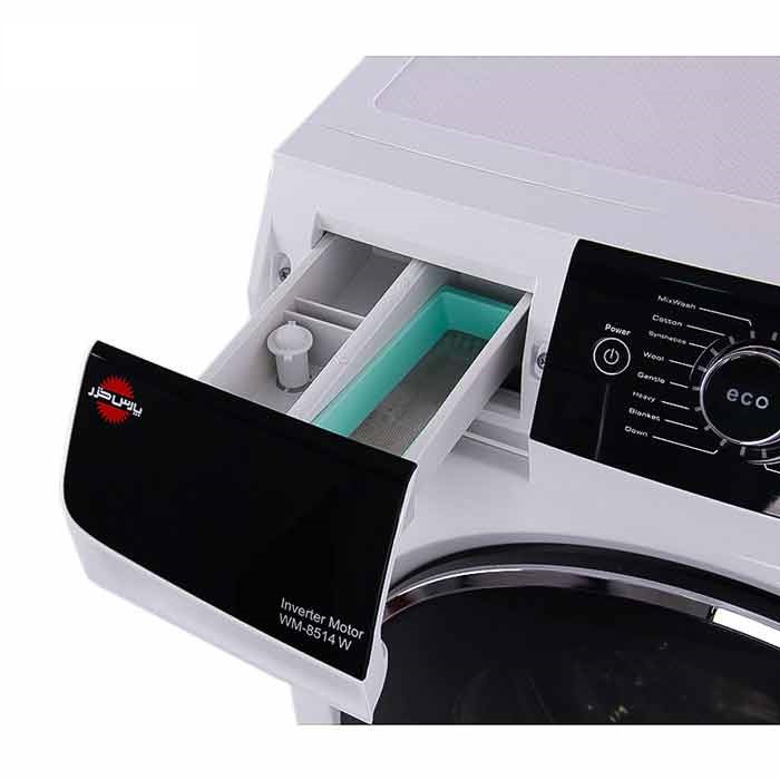 ماشین لباسشویی پارس خزر سفید مدل WM-8514 - جهاز بازار