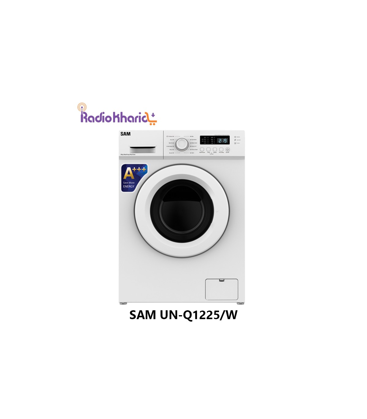 قیمت ماشین لباسشویی سام 8 کیلویی SAM UN-Q1225W [ با مشاوره ]