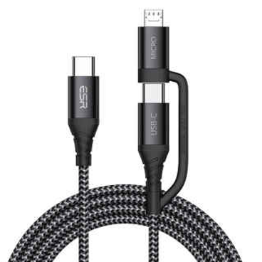 قیمت کابل تبدیل USB-C به USB-C/MicroUSB ای اِس آر مدل Braided ...